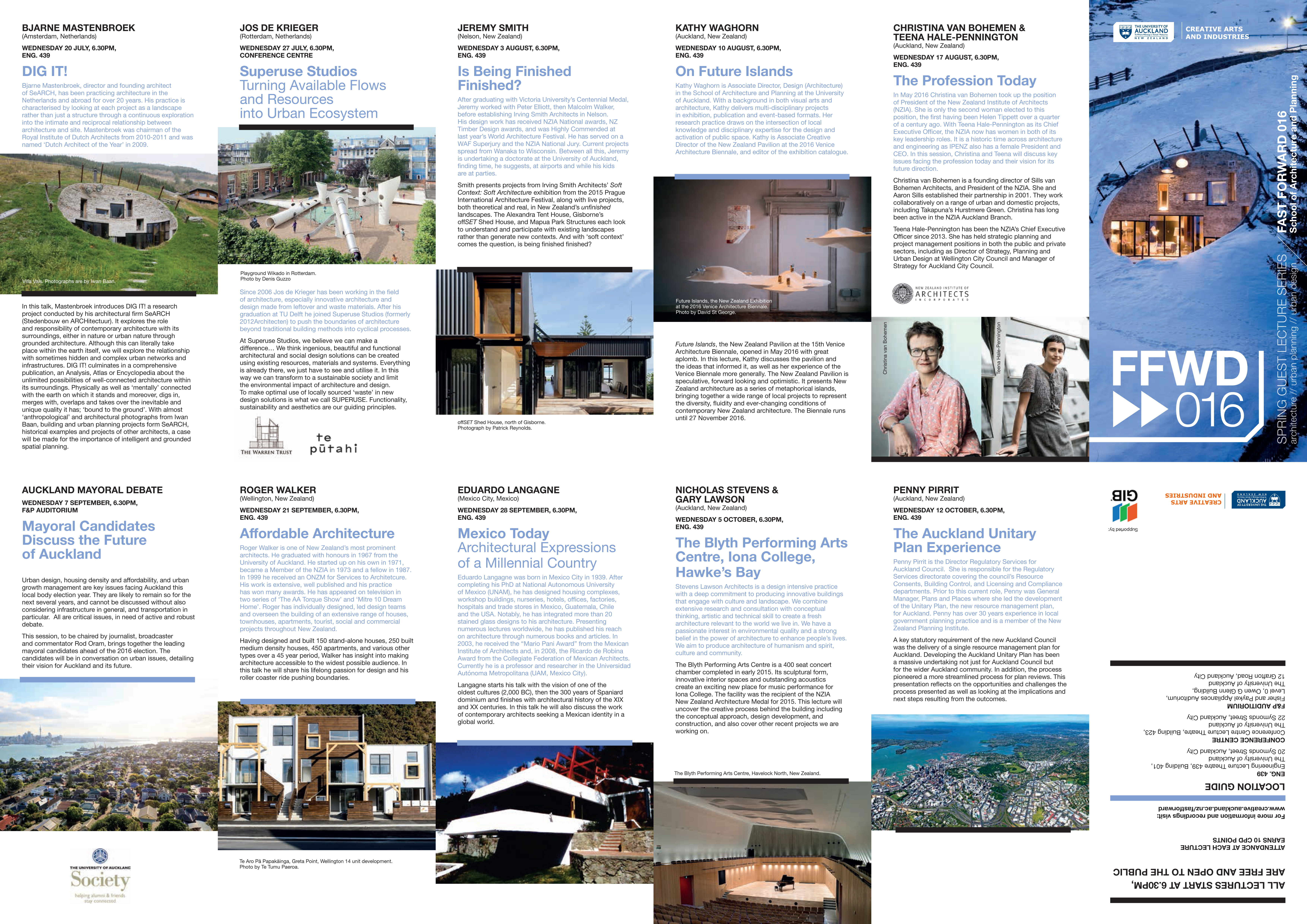 3.8.2016 ISA's talk at Auckland University's Fast Forward Lecture Series ... 